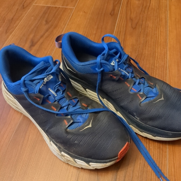 HOKA - Mens Gaviota 3 Running Shoes, Blue, White, Size 12, Regular Width - Picture 1 of 1